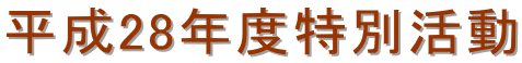 平成28年度特別活動